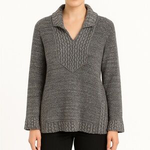 Santiki Peru Women’s Tunic Medium Boho Belle Sleeves Gray Layering 100% Cotton